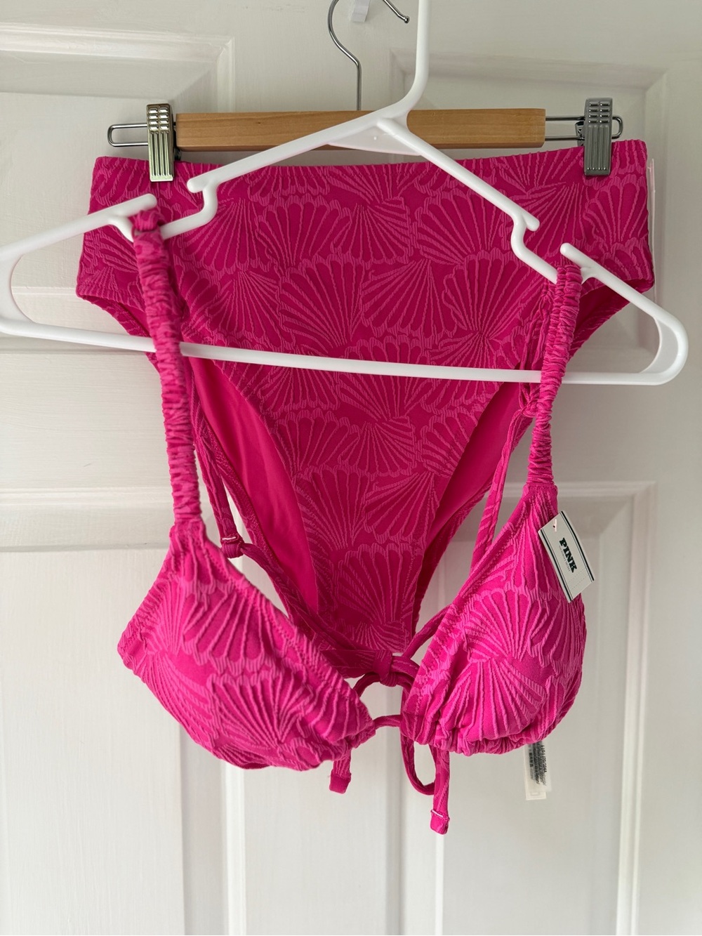 NWT VS/Pink Scrunchie Triangle Bikini Top Large